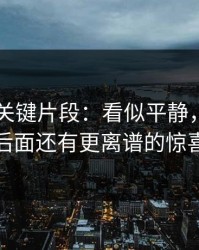 吃瓜51关键片段：看似平静，实际上后面还有更离谱的惊喜