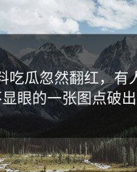 关于爆料吃瓜忽然翻红，有人终于把最不显眼的一张图点破出来了